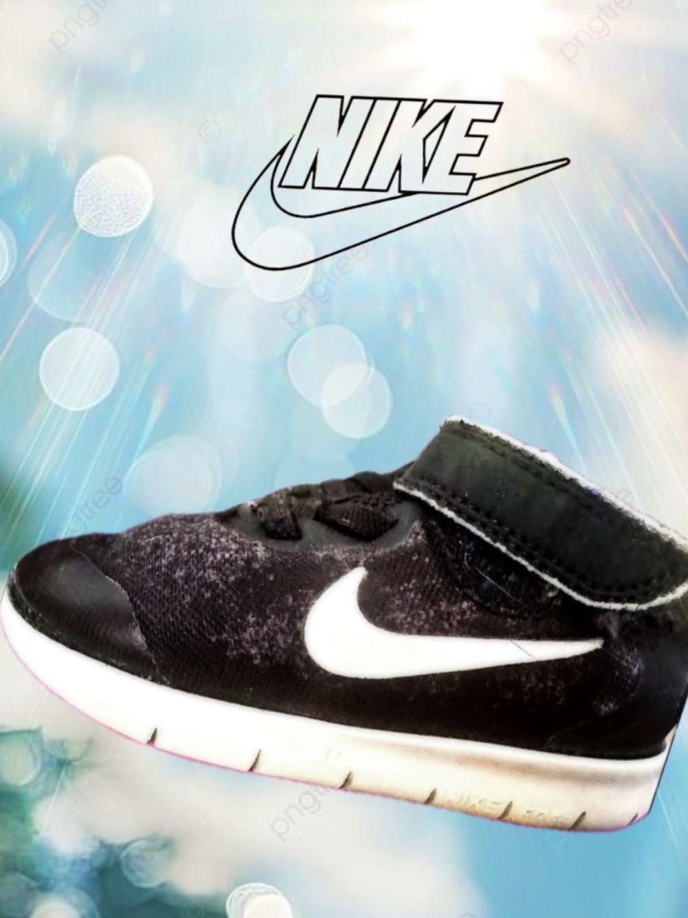 Nike Kids Black and White Shoes